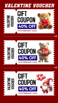 Valentine Gift Voucher Instagram Story Template