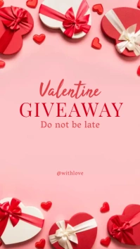Valentine Giveaway Instagram Story template