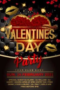 valentine golden party Iphosta template