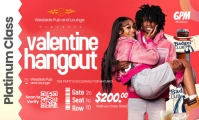 Valentine Hangout Party Ticket US Legal template