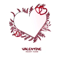 Valentine heart card Logo template