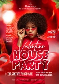 Valentine House Party Template A4