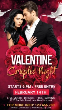 valentine instagram story, valentine's day template