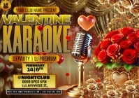 Valentine karaoke Night party A4 template