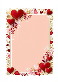 Valentine Love picture frame A4 template