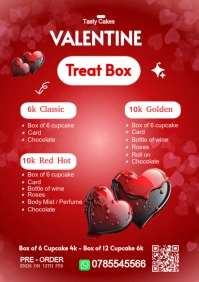 Valentine package flyer A5 template