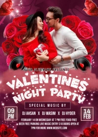 Valentine Party A6 template