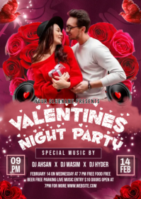 Valentine Party A6 template