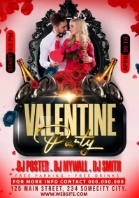 valentine party A5 template