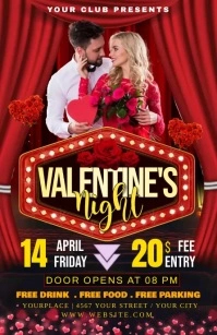 valentine party Halv side bred template