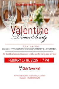 Valentine party Pinterest Graphic template
