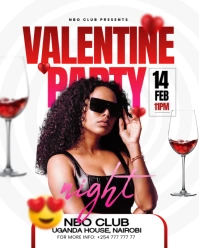 Valentine Party Flyer (US Letter) Instagram Portrait template