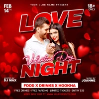 valentine party flyer template Instagram Post
