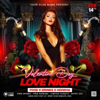 valentine party flyer template Publicación de Instagram
