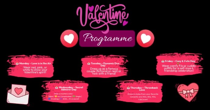 Valentine Program Ads Facebook 共享图片 template