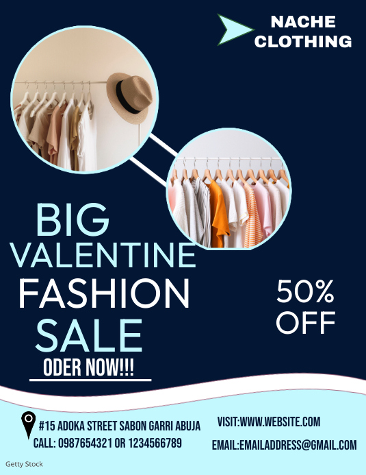 Valentine retail flyer template