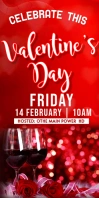 valentine roll up banner Rollbanner 3 stopy × 6 stóp template
