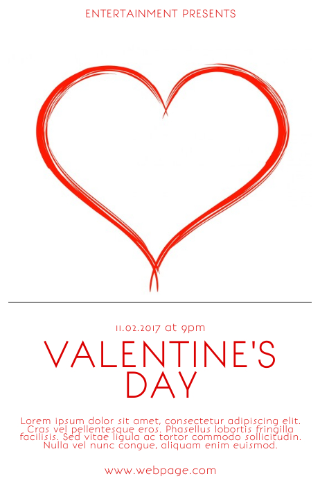 Valentine S Day Free Customisable Poster Template Valentines Postermywall