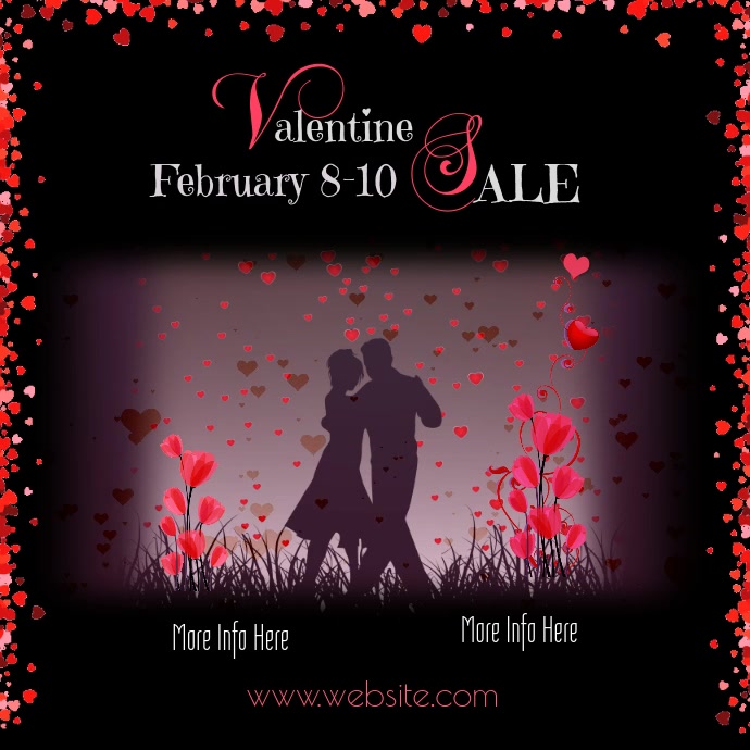 Valentine Sale Video Square (1:1) template