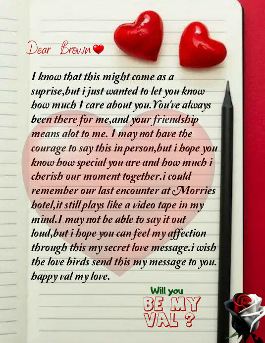 valentine secret message Template | PosterMyWall