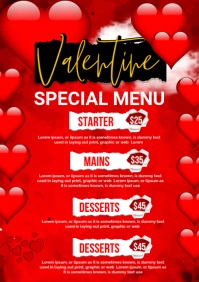 valentine special menu A1 template