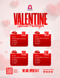 Valentine package flyer Template | PosterMyWall