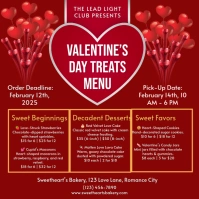 Valentine Treats Menu Template Instagram Post