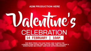 valentine video Display digitale (16:9) template