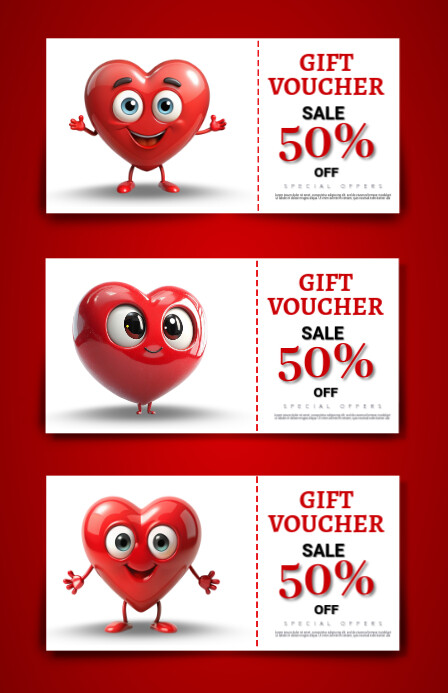 valentine voucher,voucher,valentine sale Tabloid template