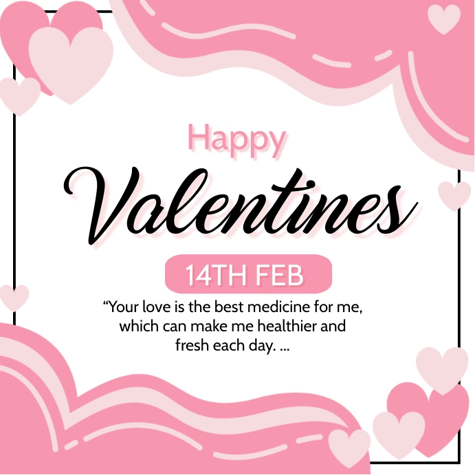 Valentines, valentines wishes 方形(1:1) template
