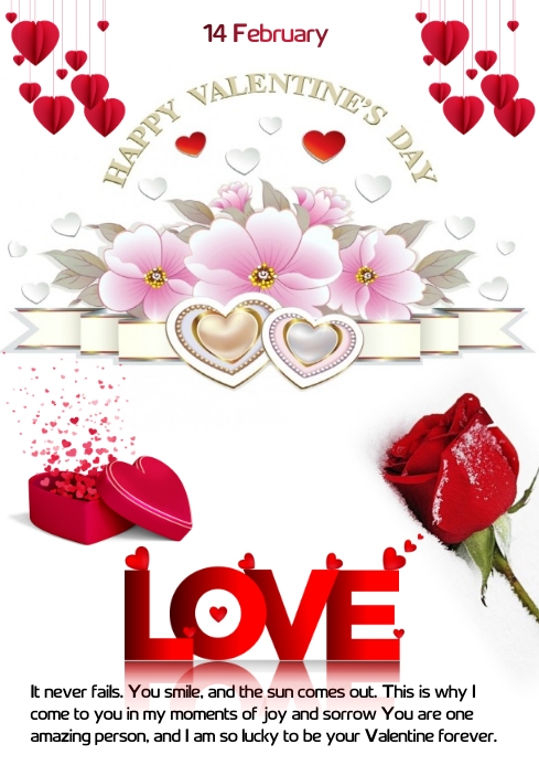 Valentines's Day A4 template