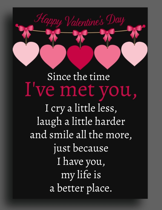 Valentines,Valentines Day,Romantic letter Ulotka (US Letter) template