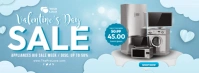 Valentines Appliances Sale Banner Blue Couverture Facebook template