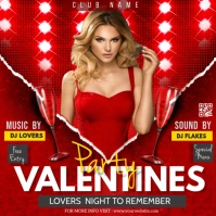 Valentines bash Publicación de Instagram template