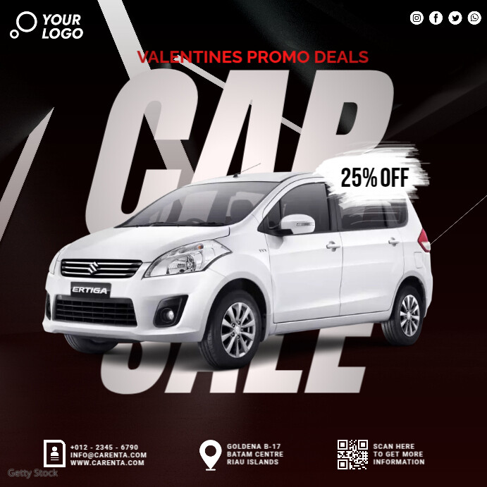 Logo Auto Promo Valentines Car Promo Template | PosterMyWall