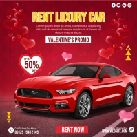 Valentines Car Rent Promo Publicación de Instagram template