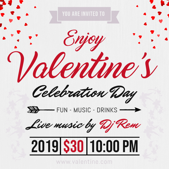 Valentines Celebration Party Instagram Post Template