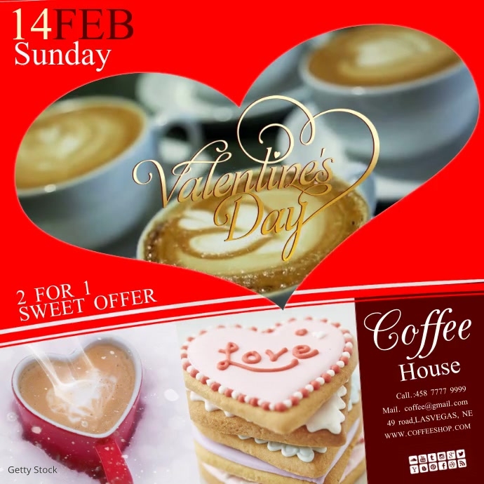 valentines coffee video2 สี่เหลี่ยมจัตุรัส (1:1) template