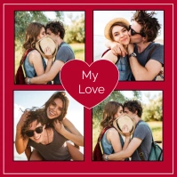 valentines collage Instagram na Post template
