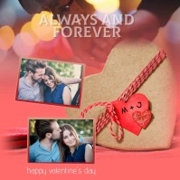 valentines collage romantic Instagram Video Quadrato (1:1) template