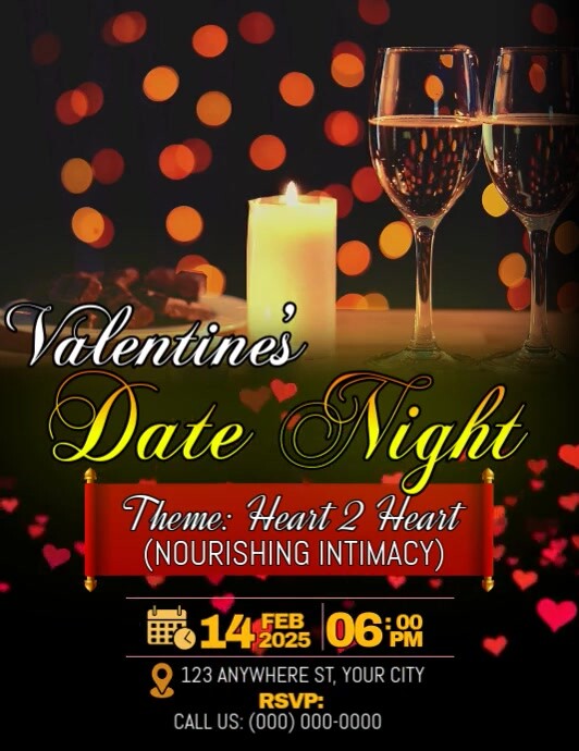 Valentines Date Night Hotel Template | PosterMyWall