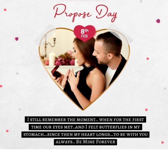 Valentines day, PROPOSAL day Wpis na Instagrama template