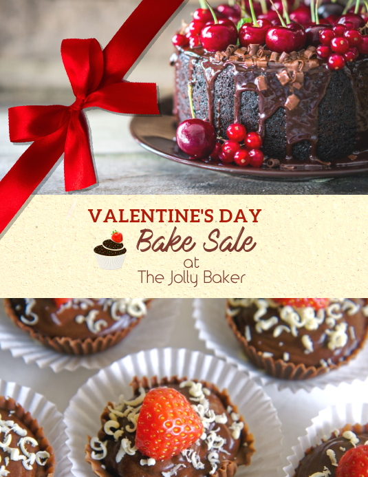 Bake valentine cakecentral Valentines Day Bake Sale Special Flyer Template | PosterMyWall