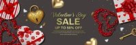 Valentines day banner Баннер 2 фута × 6 футов template