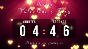 valentines day countdown Digitalt display (16:9) template