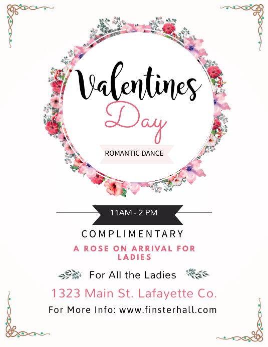 Valentines Day Dance Flyer Template Postermywall