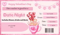 Valentines Day Date Night Ticket Template Tag