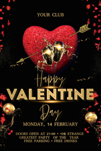 Valentines Day Banner 4' × 6' template