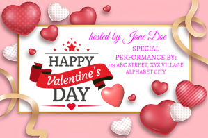 valentines day Etiket template