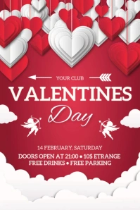 Valentines Day Banner 4' × 6' template